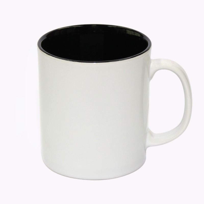 10oz wycombe mug black whith 2 tone Dye sublimation