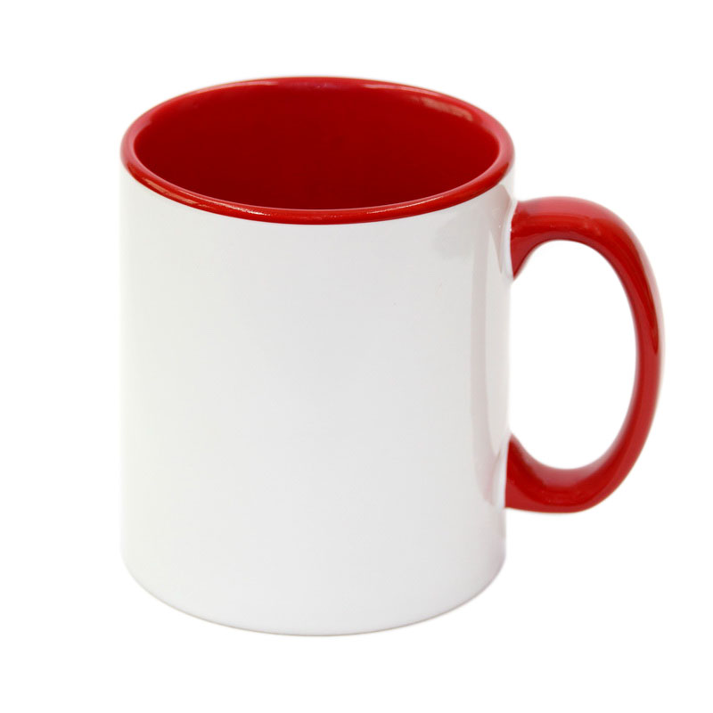 10oz Wycombe Mug white Red